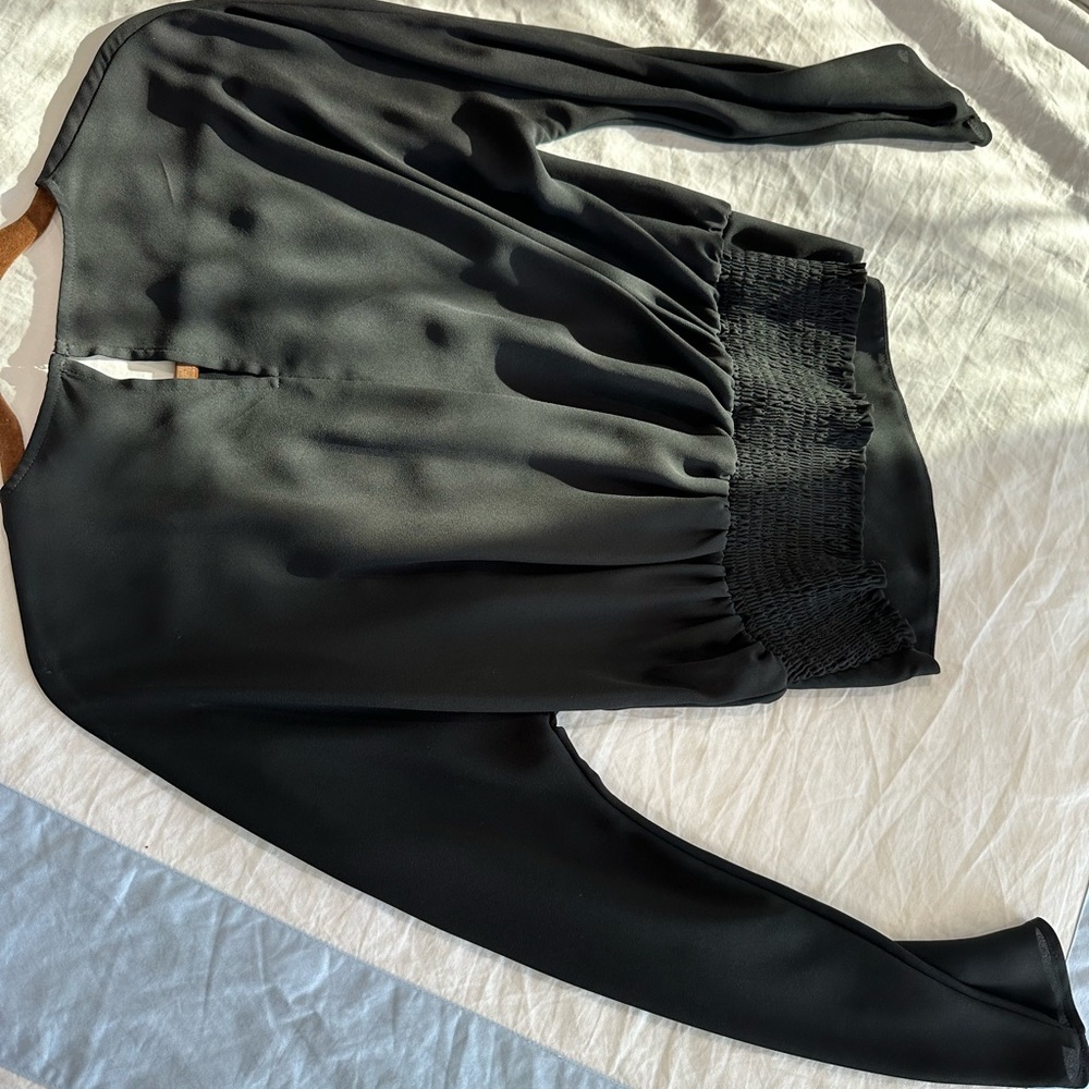 Translucent blouse size S with elastic waste